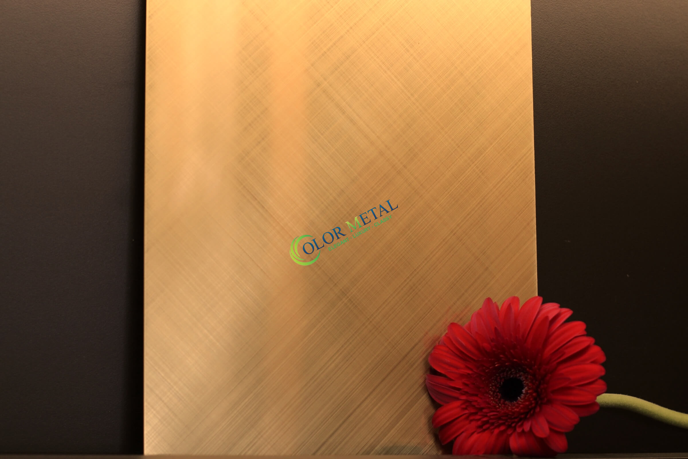 Hairline Cross Rose Gold